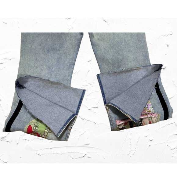 Upcycled Rag & Bone Nina High-Rise Flare Geisha Jeans - Size 31 - Picture 8 of 8